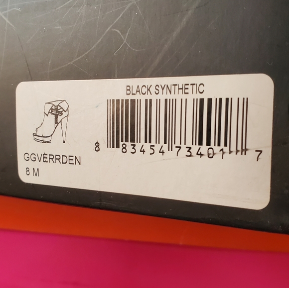 Guess Platform Black booties Sz 8 - Picture 5 of 5